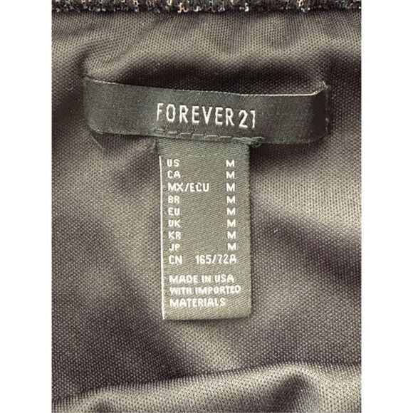 Forever 21 Women's Geometric Pull-On Midi Pencil Skirt Black Size Medium - Picture 5 of 7